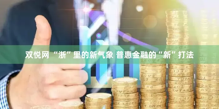 双悦网 “浙”里的新气象 普惠金融的“新”打法