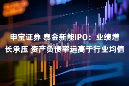 申宝证券 泰金新能IPO：业绩增长承压 资产负债率远高于行业均值